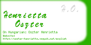 henrietta oszter business card